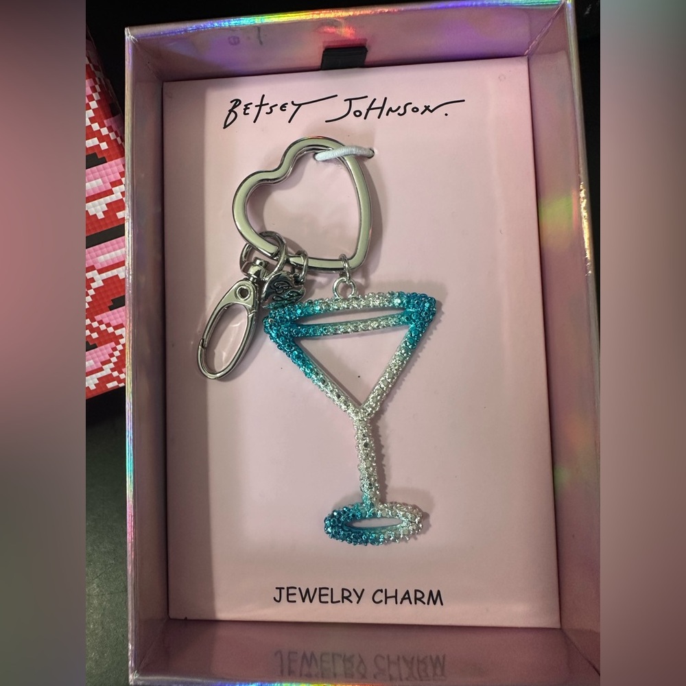 🆕Betsey Johnson Martini Jewelry Charm